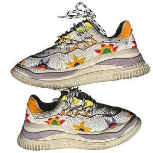 Farm Rio Colorful Beaded Platform Sneakers